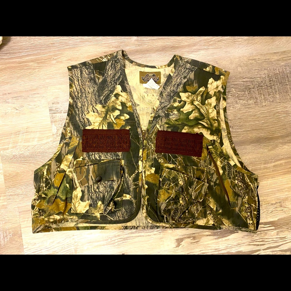 Whitewater Outdoors Fishing/Hunting Camo Vest Men SZ L